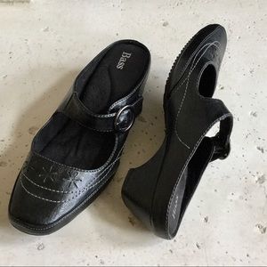 BASS LEATHER MULE LOAFER SHOES